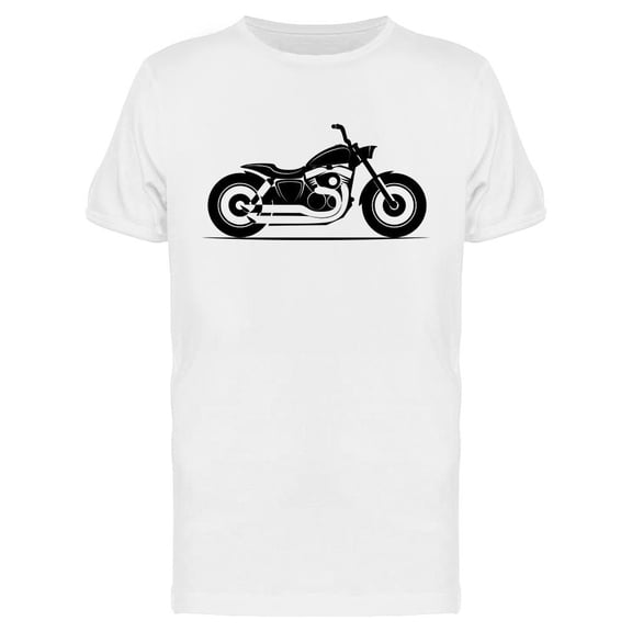 Black Motorcycle T-Shirt Men -Image by Shutterstock, Male Large