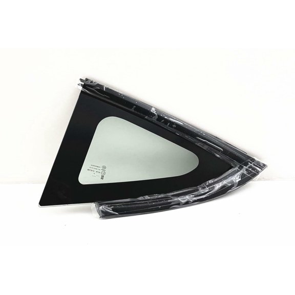 Black Moulding Style Driver Left Side Rear Quarter Window Quarter Glass Compatible with Tesla Model 3 2017-2023 Models