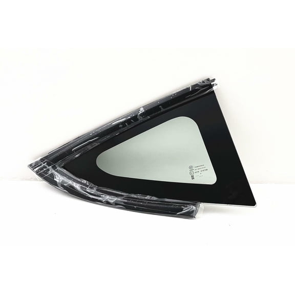 Black Moulding Style Passenger Right Side Rear Quarter Window Quarter Glass Compatible with Tesla Model 3 2017-2023 Models