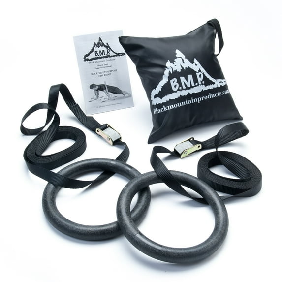 Black Mountain Products 1200lbs Rated Multi-Use Exercise Gymnastics Rings
