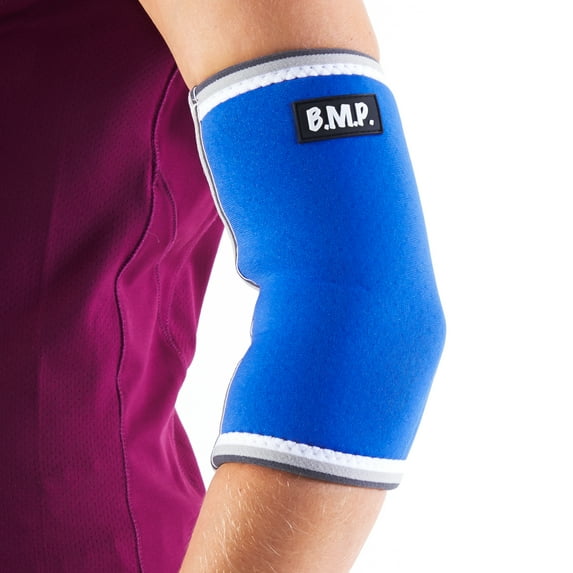 Black Mountain Products Extra Thick Warming Blue Elbow Brace / Elbow Compression Sleeve - Blue, Medium