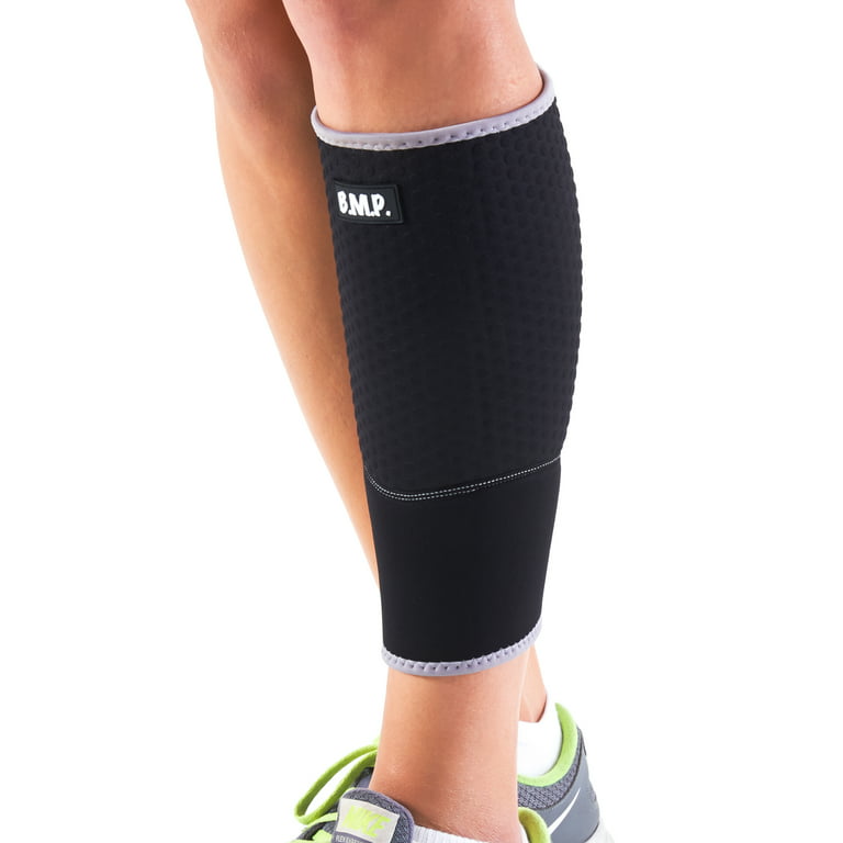 Black Mountain Products Extra Thick Warming Calf Compression Sleeve -  Therapeutic Warming Sensation - Black, Medium