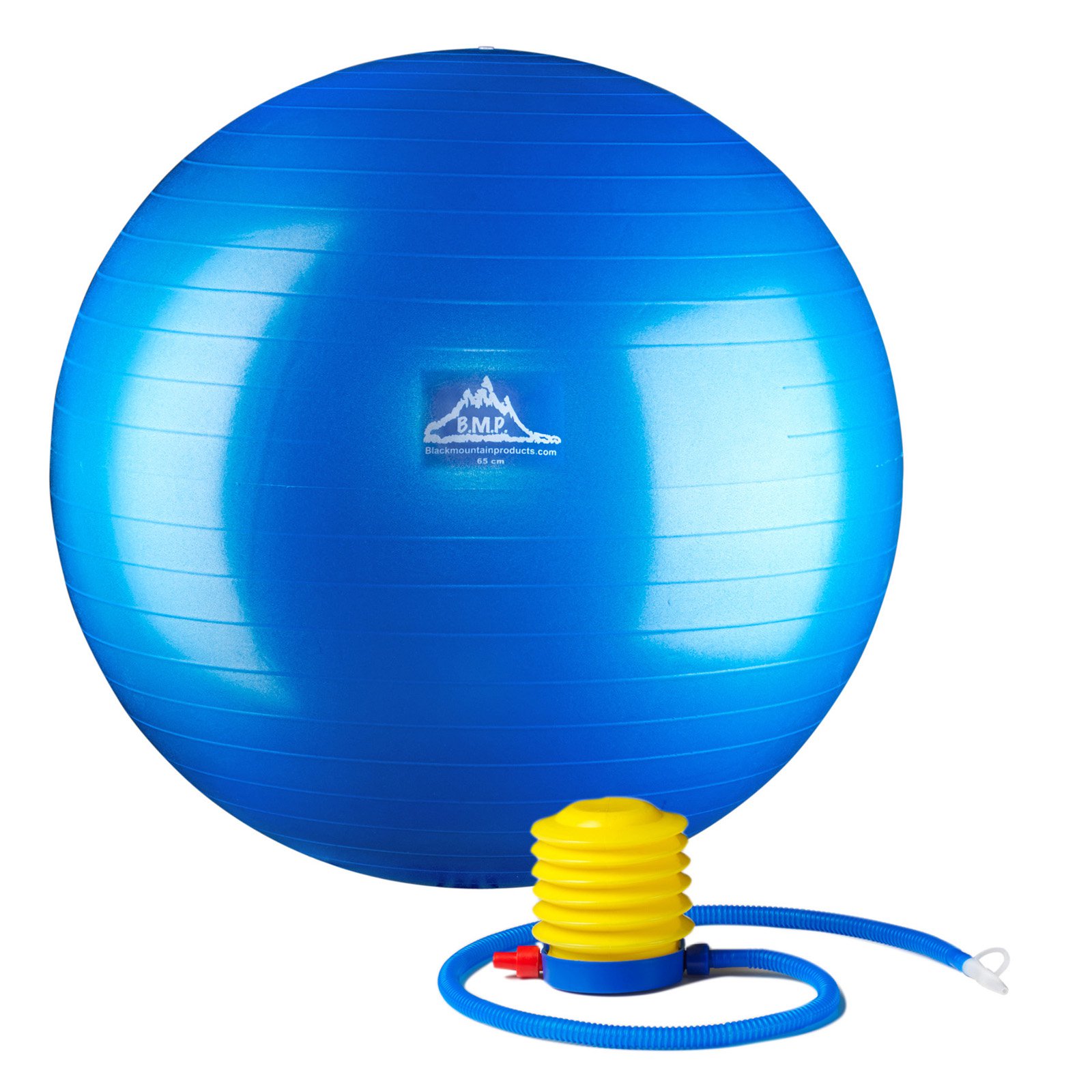 Black Mountain Products Professional Grade Stability Ball - Pro Series 1000 Lbs. Anti-burst 2000 Lbs. Static Weight Capacity, 55 cm Blue - image 1 of 5