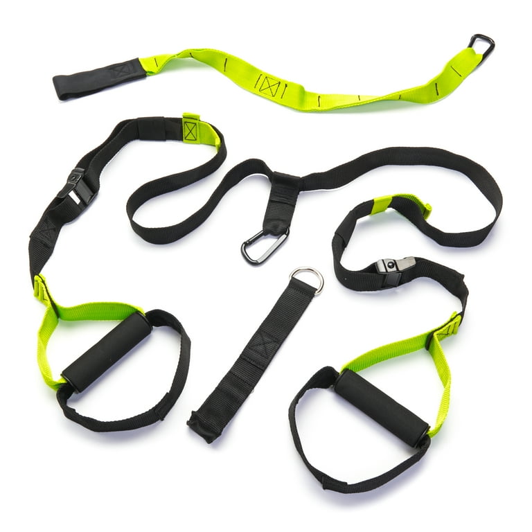 Black Mountain Products Professional Suspension Trainer with Door Anchor Extension Strap and Carrying case. Walmart
