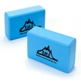 Black Mountain Products Set of Two Yoga Blocks 3" x 6"x 9" Blue