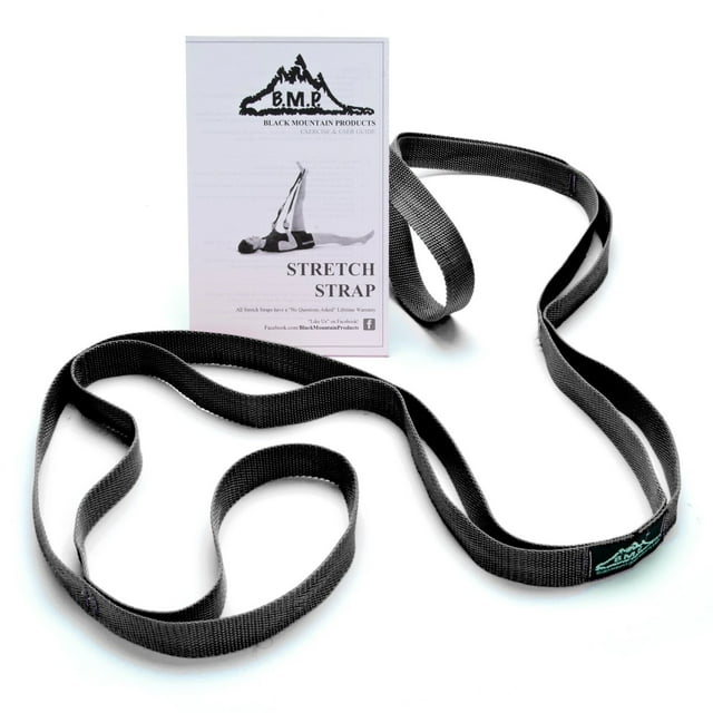 Black Mountain Products Stretch Strap with Instruction Guide, Black