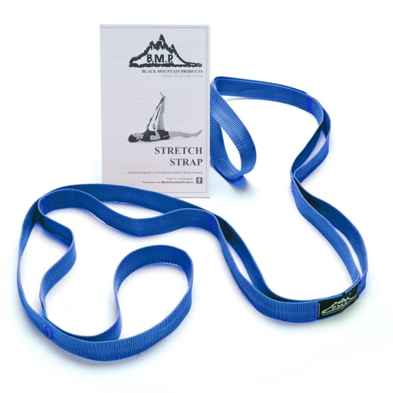 Black Mountain Products Stretch Strap with Instruction Guide, Blue