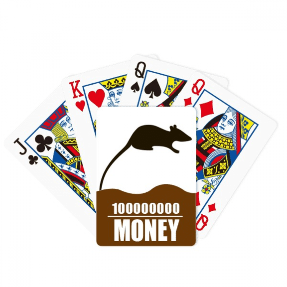 Black Mouse Animal Portrayal Poker Playing Card Funny Hand Game
