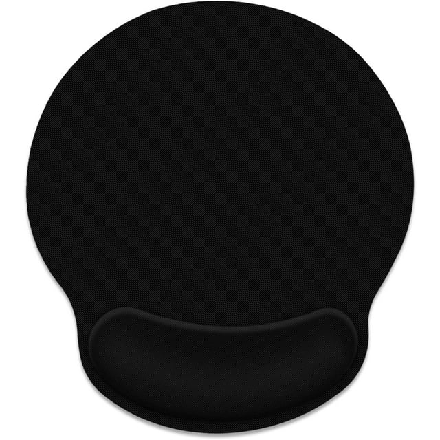 Black Mouse Pad Ergonomic Mouse Pad with Wrist Support NonSlip Rubber