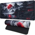 thumbnail image 1 of Black Mouse Pad Gaming Keyboard Pad 35.4 x 15.7 in Computer Mouse Pad Anime Gaming Mousepad, Expanded Architecture Cool Desk Pad, Japanese Red Moon Large MousePads Suitable for Home Office, 1 of 7
