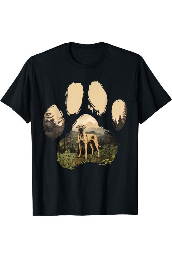 Black Mouth Cur Mountain Paw Design Dog Mom Dad T-Shirt, Unisex T-Shirt