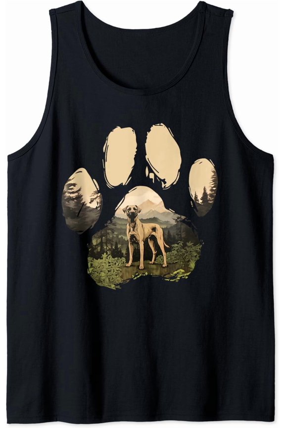 Black Mouth Cur Mountain Paw Design Dog Mom Dad Tank Top Size S-3XL