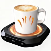 Black Mug Warmer, Coffee Warmer for Desk with 3 Temperature Settings 113 F/131 F/167 F, Cup Warmer for Tea, Milk with 1-12H Auto-off, Coffee, Tea and Milk Warmer for Office Home Desk Use