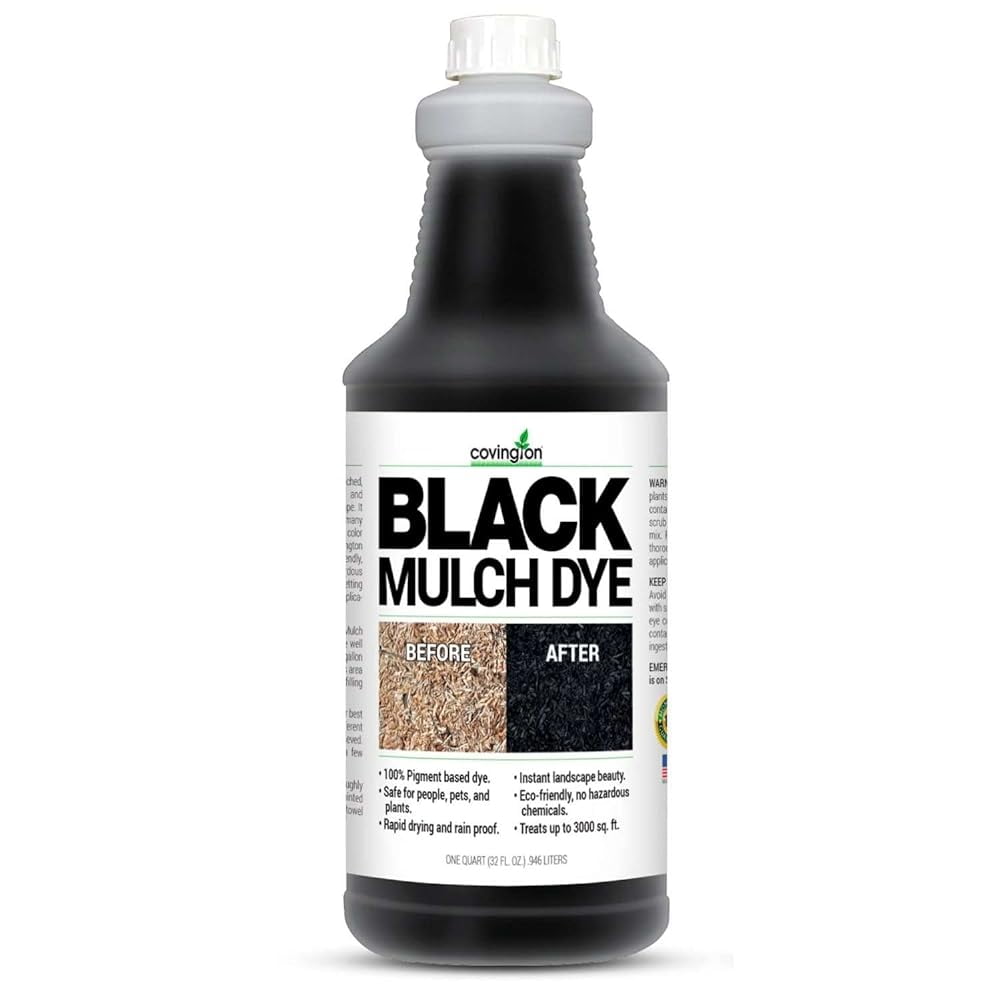 Black Mulch Dye For Landscaping, Rich Black Mulch Spray Concentrate