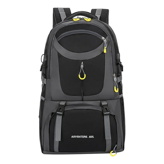 Black Multi Functional Mountaineering Bag Summer Large Capacity Waterproof Outdoor Hiking Backpack Travel Load Reduction Backpack Material Nylon Polyester