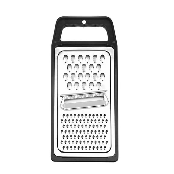 Black Multifunctional Potato Shredder Stainless Steel Vegetable Slicer Grater For Kitchen Easy Grip Handle 430 Stainless Steel 9.45X4.33X0.35 In 0.16Lb Easy Clean