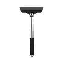 Black Multifunctional Snow Shovel For Car Ice Scraper Winter Window Cleaner Household Wiper Tool With Non-Slip Grip Easy Storage
