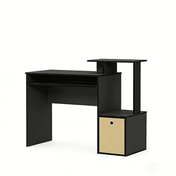Black Multipurpose Desk - Functional computer desk,Convenient small desk with drawers, Ideal for Home Office Study Small Spaces, Blends with Any Decor