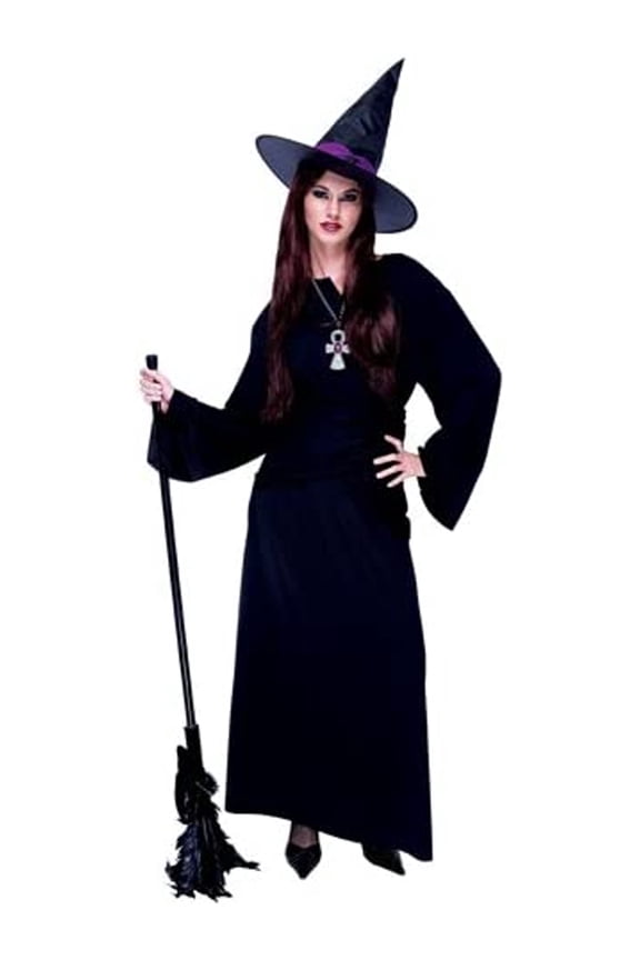 Classic Evil Spirit Black Robe With Hood Adult's Costume One Size