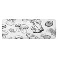 thumbnail image 1 of Black Mushroom Line White Pattern Kitchen Rug Mat,Kitchen Runner Rugs Non Skid Washable,Decorative Kitchen Floor Mats for Kitchen,Sink,Laundry,17"x47.2", 1 of 7