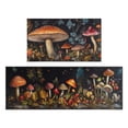 thumbnail image 1 of Black Mushrooms Butterfly Spring Kitchen Rugs Set, 17x29 +17x47, Cushioned and Non-Skid, Washable for Kitchen, Living Room, Office Gift for Friends, Family, 1 of 7