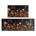 thumbnail image 1 of Black Mushrooms Butterfly Spring Kitchen Rugs Set, 17x29 +17x47, Cushioned and Non-Skid, Washable for Kitchen, Living Room, Office Gift for Friends, Family, 1 of 7