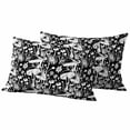 thumbnail image 1 of Black Mushrooms Outdoor Waterproof Pillow Covers, Fall Retro Botanical Farmhouse Country Decorative Rectangle Throw Pillowcase Sofa Cushion Sham for Patio/Couch/Chair, 20"x12" 2 Pack, 1 of 8