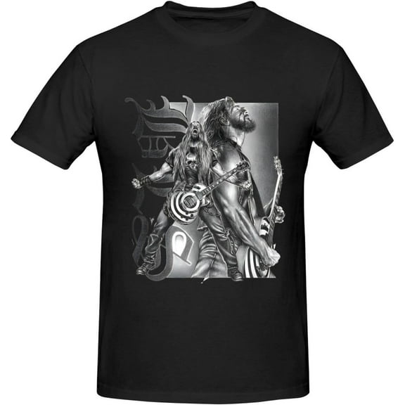 Black Music Label and Society T-Shirt Men's Short Sleeve Casual Cotton Crewneck Tees Novelty Graphic T-Shirts Black