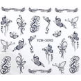 thumbnail image 1 of Black Music Note and Butterflies Nail Decals 1 sheet, 1 of 4