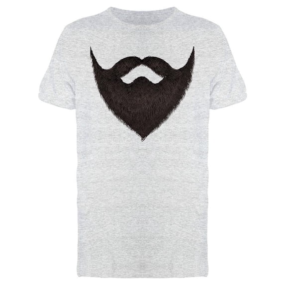Black Mustache And Beard T-Shirt Men -Image by Shutterstock, Male 3X-Large