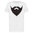 thumbnail image 1 of Black Mustache And Beard T-Shirt Men -Image by Shutterstock, Male Large, 1 of 2