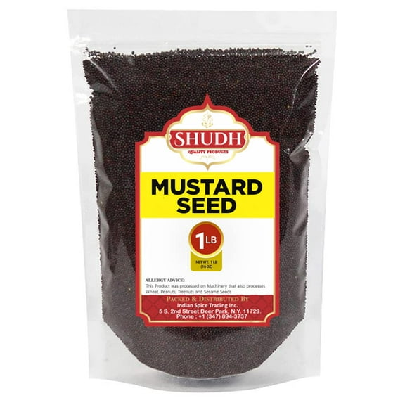 Black Mustard Seed 1 LB | 16 oz | Whole Spice (Kali Rai) ~ All Natural | Gluten Friendly | NON-GMO | Vegan | Indian Origin