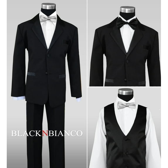 Black N Bianco Boy's Modern Tuxedo Dresswear Set
