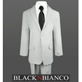thumbnail image 1 of Black N Bianco Boys Solid Suit and Tie Formal Outift, 1 of 3
