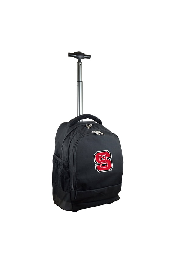 Black NC State Wolfpack 19'' Premium Wheeled Backpack
