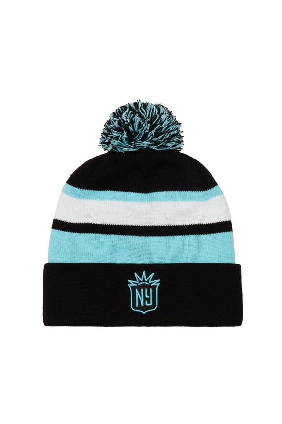Black NJ/NY Gotham FC Cuffed Knit Hat with Pom
