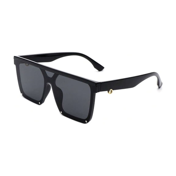 Black Narrow Frame Sunglasses - Dark Lens UV Protection Minimalist Daily & Office Eyewear