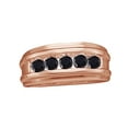 thumbnail image 1 of AFFY Black Natural Diamond Invisible Five-Stone Band Ring In 10k Rose Gold (0.5 Cttw), 1 of 1