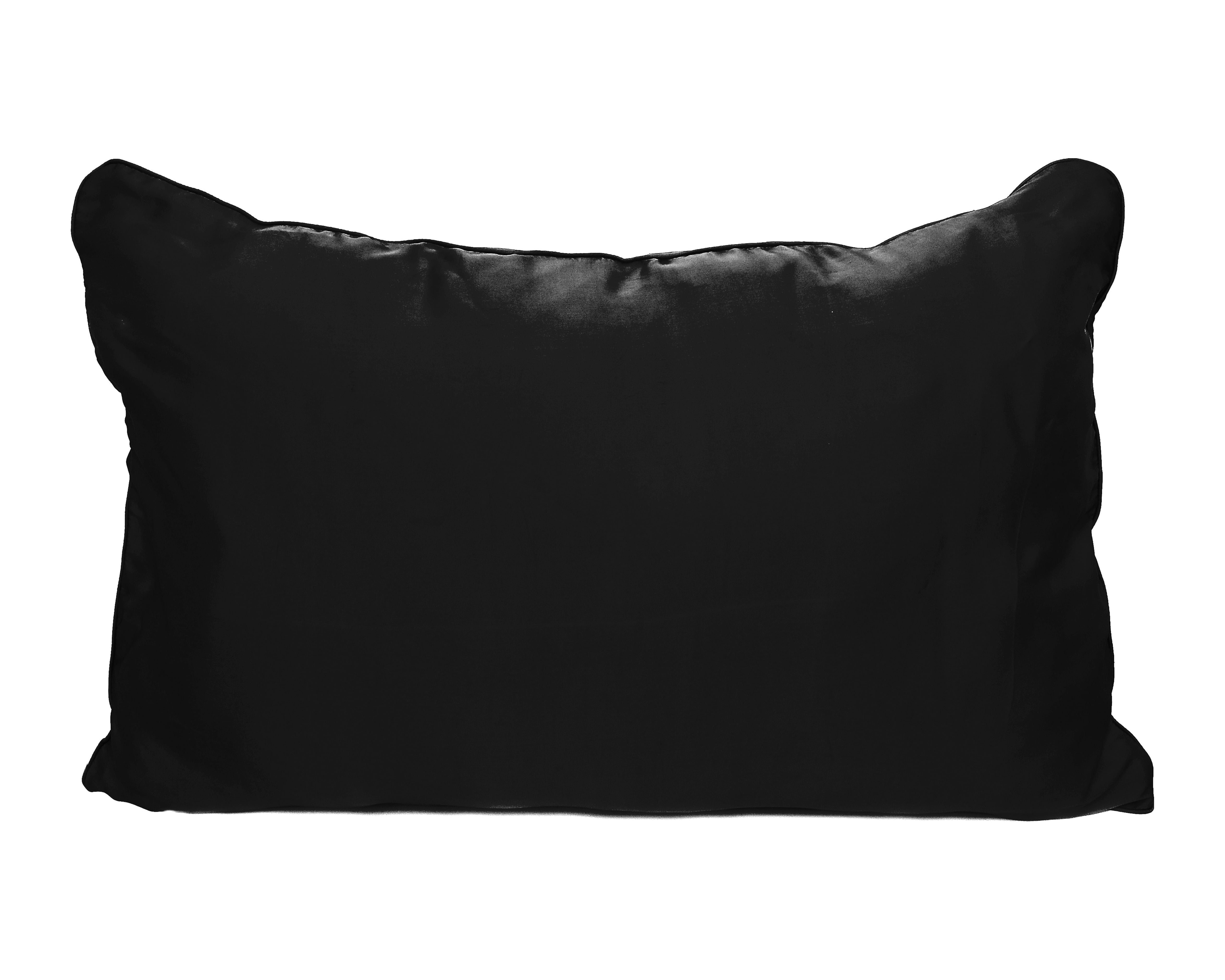 Black Natural Silk Pillow Covers Bed Pillow Cases Standard Size