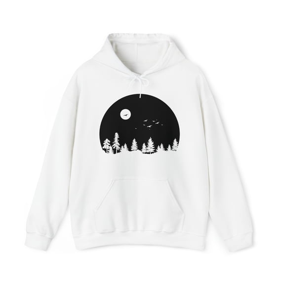 Black Nature Unisex Heavy Blend Hooded Sweatshirt