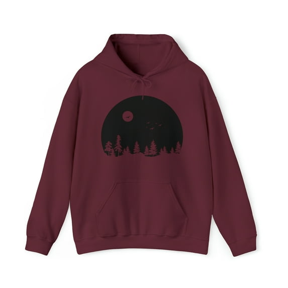 Black Nature Unisex Heavy Blend Hooded Sweatshirt
