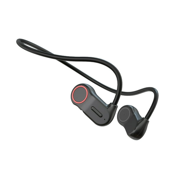 Black Neck Hanging Sports Bluetooth Earphones With Long Battery Life Non In Ear Design Type C Fast Charging True Wireless Low Latency For Running And Workouts