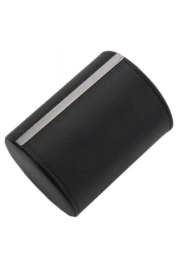 Black Necktie Neck Tie Storage Case Travel Box Cylinder Shape