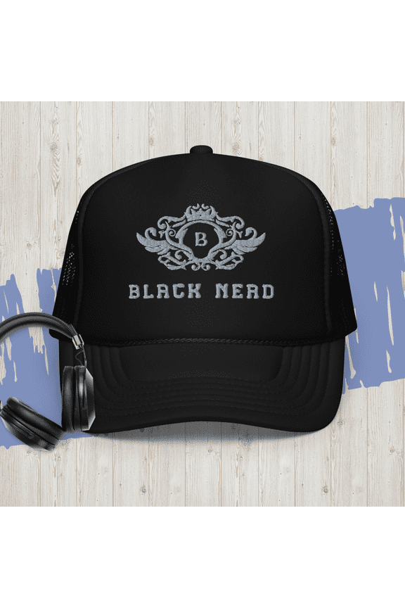 Black Nerd Foam trucker hat (Black)