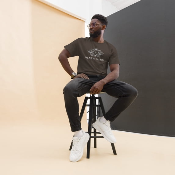 Black Nerd Unisex classic tee (Dark Chocolate, S)
