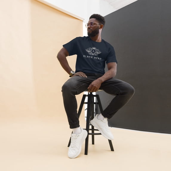 Black Nerd Unisex classic tee (Navy, 3XL)