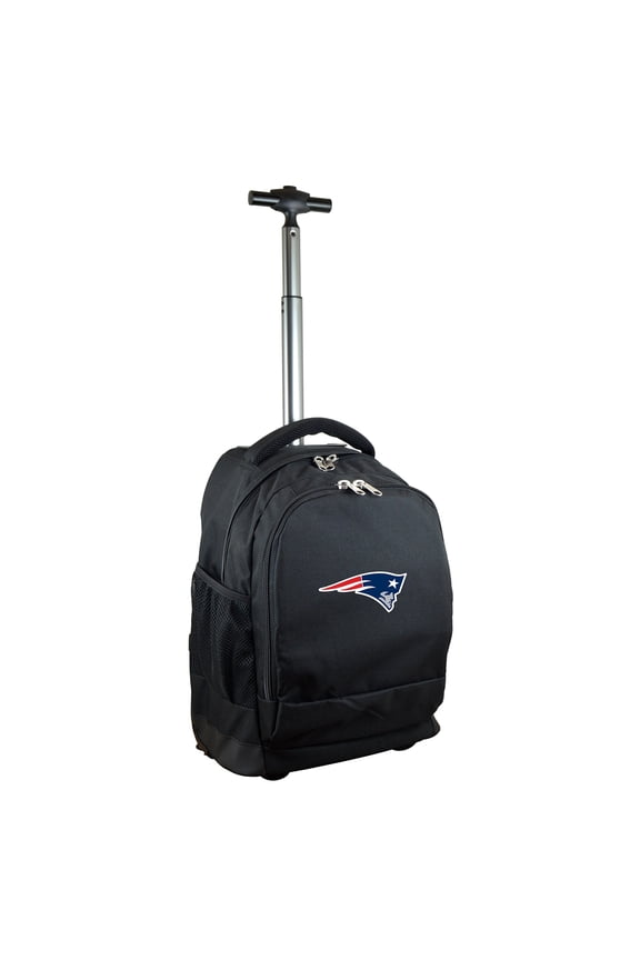 Black New England Patriots 19'' Premium Wheeled Backpack