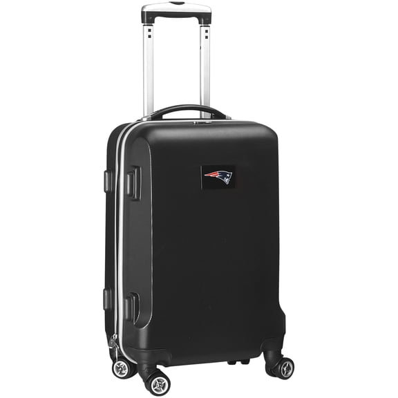 Black New England Patriots 20" 8-Wheel Hardcase Spinner Carry-On
