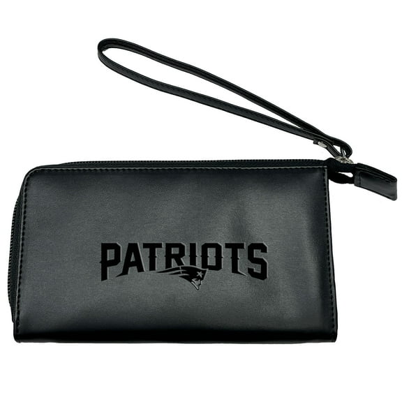 Black New England Patriots Cell Phone Wristlet Wallet