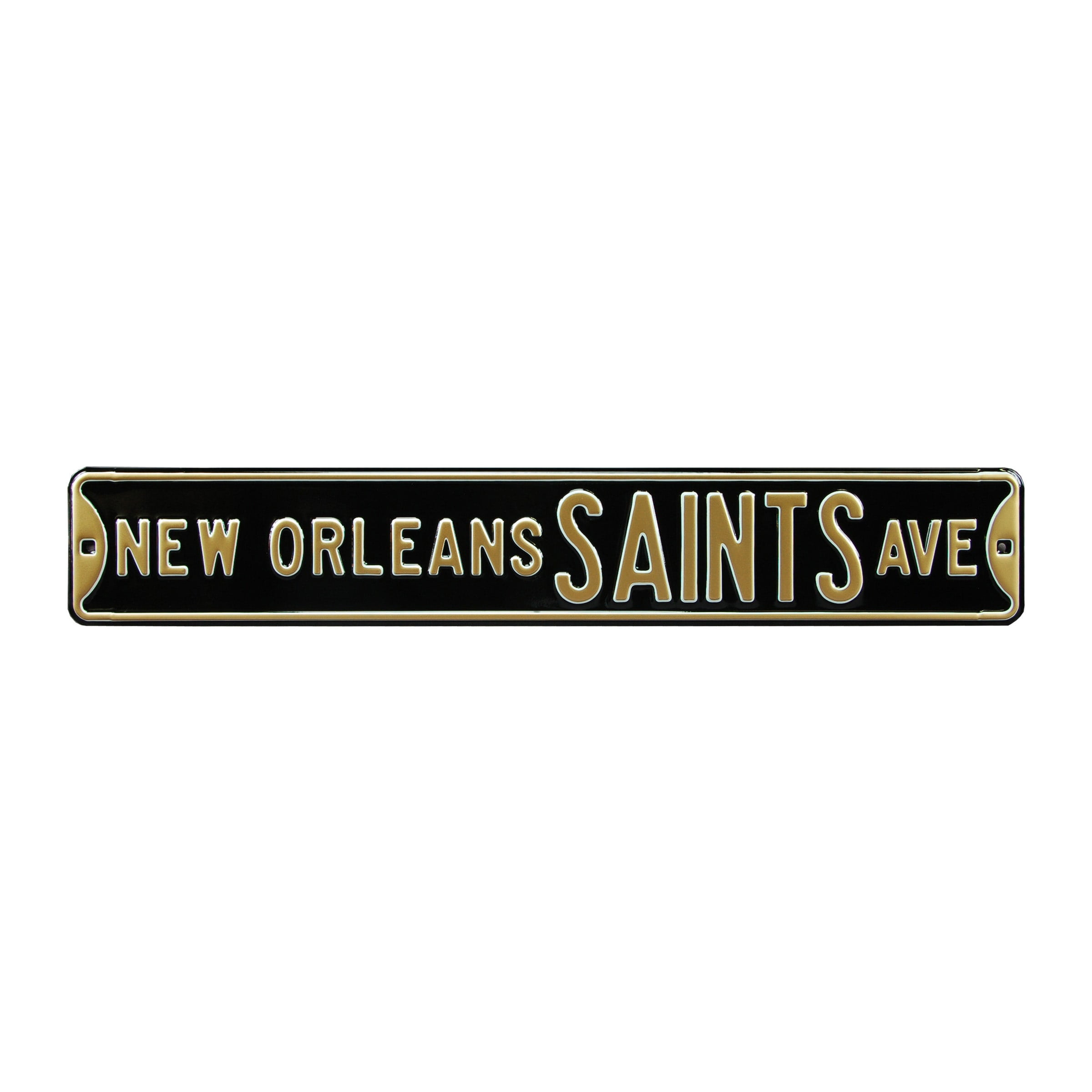 New Orleans Saints Black Steel 36" Street Sign